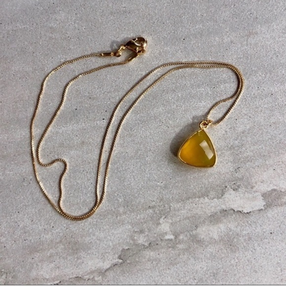 Yellow Chalcedony 18k Gold Necklace - Picture 7 of 7